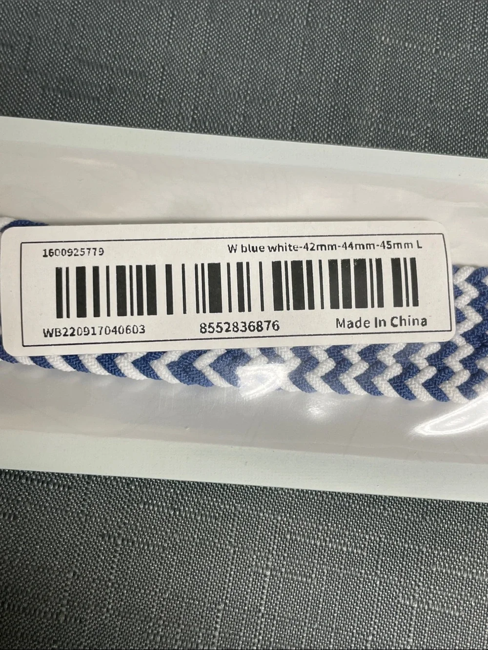Blue Chevron and Black Green Woven Watch Band Large for Smart Watch